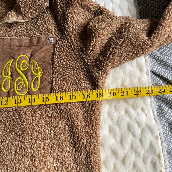 MarleyLilly monogrammed Sherpa pullover - Picture 10 of 10